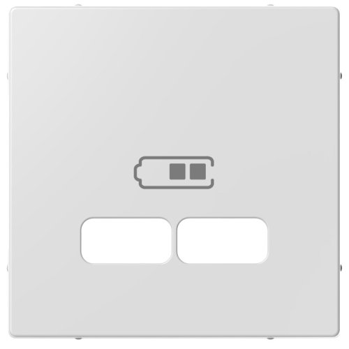 Лицевая панель Schneider Electric Merten System M для 2-м. розетки USB активно-белый картинка